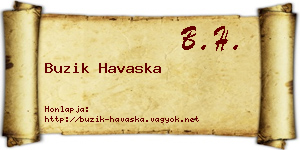 Buzik Havaska névjegykártya